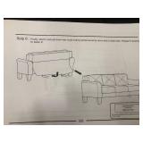 Harvard 31.5 in. Brown Microfiber 4-Seater Tuxedo Sofa with Round Arms by Lifestyle Solutions - open box not used - see pictures