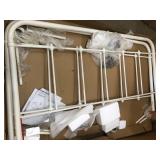 Dorley Farmhouse White Metal Queen Bed (64.76 in W. X 53.54 in H.) by StyleWell- open box - customer return - see pictures