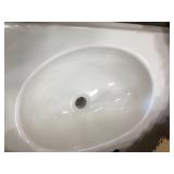24.50 in. W Bath Vanity in White with Cultured Marble Vanity Top in White with White Basin by Glacier Bay- open box not used - see pictures