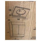 24.50 in. W Bath Vanity in White with Cultured Marble Vanity Top in White with White Basin by Glacier Bay- open box not used - see pictures