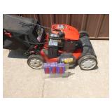 Troy Bilt electric start lawn mower. May need battery. Mower runs & works as it should. As shown.