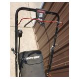 Troy Bilt electric start lawn mower. May need battery. Mower runs & works as it should. As shown.