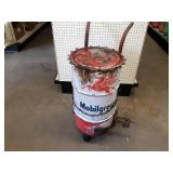 MOBIL Red Pegasus 120lb Grease Can w/ Antique Cart
