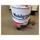 MOBIL Red Pegasus 120lb Grease Can w/ Antique Cart