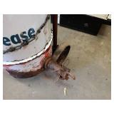 MOBIL Red Pegasus 120lb Grease Can w/ Antique Cart