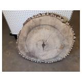 Large Log Wood Slice - About 30" Diameter and 4" Wide