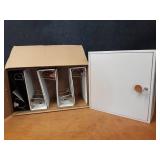 Lot of 5" Binders and Lock Box - Box is about 18" x 18" x 7"