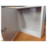 Lot of 5" Binders and Lock Box - Box is about 18" x 18" x 7"