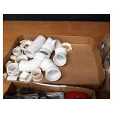 Black & Decker Sander and Drill, Electronic Tape Measure, Large Lot of Caster Wheels and Plumbing Supplies and More
