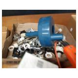 Black & Decker Sander and Drill, Electronic Tape Measure, Large Lot of Caster Wheels and Plumbing Supplies and More