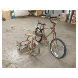 Vintage Bicycle and Tricycle