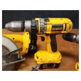 DeWalt 18V Cordless Drills, Circular Saw, 2 Batteries  and Charger