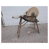 Antique R-W Pedal Grinder - Wheel is about 17" Diameter and 2" Wide
