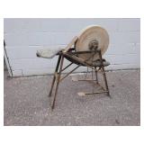 Antique R-W Pedal Grinder - Wheel is about 17" Diameter and 2" Wide