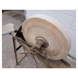 Antique R-W Pedal Grinder - Wheel is about 17" Diameter and 2" Wide