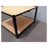 Steel and Wood Worktable - 48" x 40" x 30-1/2"