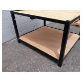 Steel and Wood Worktable - 48" x 40" x 30-1/2"