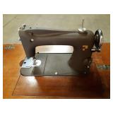 Vintage Montgomery Ward Sewing Machine in Cabinet