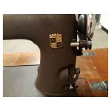 Vintage Montgomery Ward Sewing Machine in Cabinet