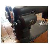 Vintage Montgomery Ward Sewing Machine in Cabinet