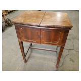 Vintage Montgomery Ward Sewing Machine in Cabinet
