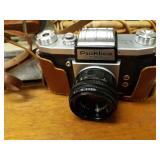 Canning Pot, Antique Irons and Lamps, Camera and More