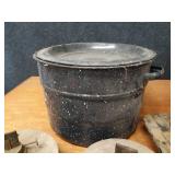 Canning Pot, Antique Irons and Lamps, Camera and More