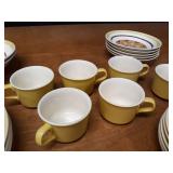 Taylor Ironstone "Yellow Star" Pattern Dish Set