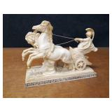 Vintage Chariot / Horse Statue - Signed A. Santini