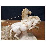 Vintage Chariot / Horse Statue - Signed A. Santini