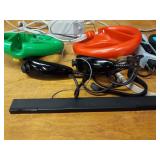Nintendo Wii - W/ (2) Controllers, (2) Steering Wheels, (2) Nunchucks, Power Supply, AV Cord & Sensor Bar