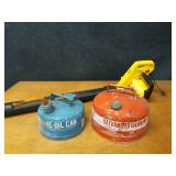 Paramount Electric Blower (Works) and (2) Metal Fuel Cans