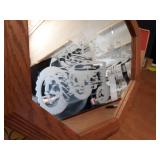 Octagon Mirror w/ Etched Farmall Tractor - 13" Across