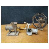 Lot of (2) Meat Grinders and Other Grinder