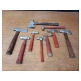 Lot of Hammers, Ballpeen Hammers, Hatchets and More