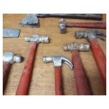 Lot of Hammers, Ballpeen Hammers, Hatchets and More