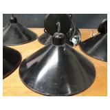 Lot of (5) Black Hanging Bar Lights - 16" Diameter