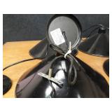 Lot of (5) Black Hanging Bar Lights - 16" Diameter