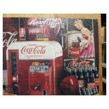 Very Large Coca-Cola Puzzle Mounted to Wood - 44" x 36"