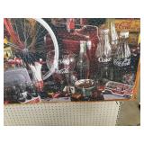 Very Large Coca-Cola Puzzle Mounted to Wood - 44" x 36"