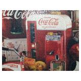 Very Large Coca-Cola Puzzle Mounted to Wood - 44" x 36"
