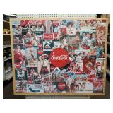 Very Large Coca-Cola Puzzle Mounted to Wood - 44" x 36"