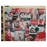 Very Large Coca-Cola Puzzle Mounted to Wood - 44" x 36"