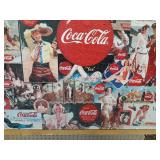 Very Large Coca-Cola Puzzle Mounted to Wood - 44" x 36"