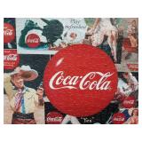 Very Large Coca-Cola Puzzle Mounted to Wood - 44" x 36"