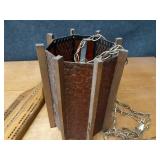 Vintage Hanging Light and Cribbage Board