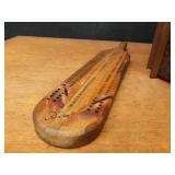 Vintage Hanging Light and Cribbage Board