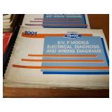 Lot of (14) Chevrolet Truck Electrical Diagram Manuals 1990, 1991, 1992 & 1993