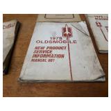 Lot of (10) Oldsmobile Service Manuals 1969, 1971, 1975, 1976, 1977, 1978, 1979
