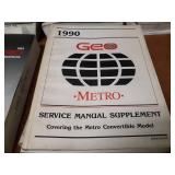 Lot of (14) Geo Service Manuals 1990, 1992 & 1993